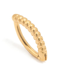 Gold Plated Titanium Twisted Half Hoop Belly Ring - link has visual effect only