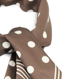 Brown Polka Dot Print Scarf - link has visual effect only