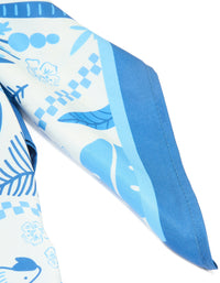 Blue Tropical Print Scarf - link has visual effect only