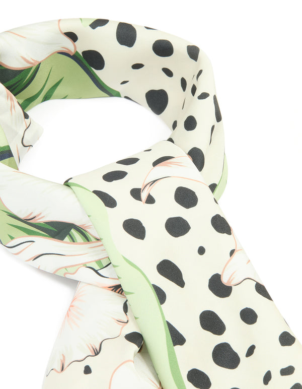 Green Jungle Floral Print Scarf