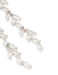 Silver Cubic Zirconia Large Vine Drop Earrings - link has visual effect only