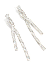 Cubic Zirconia Wrap Chain Drop Earrings - link has visual effect only