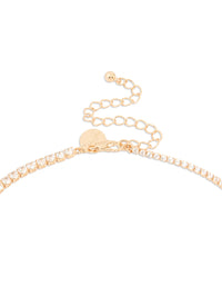 Gold Cubic Zirconia Dainty Y-Necklace - link has visual effect only