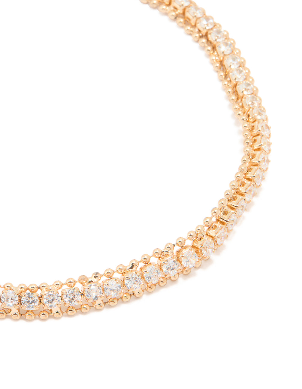 Gold Cubic Zirconia Mini Marquise Toggle Bracelet