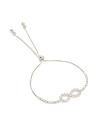 Silver Cubic Zirconia Infinity Toggle Bracelet - link has visual effect only