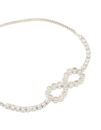 Silver Cubic Zirconia Infinity Toggle Bracelet - link has visual effect only