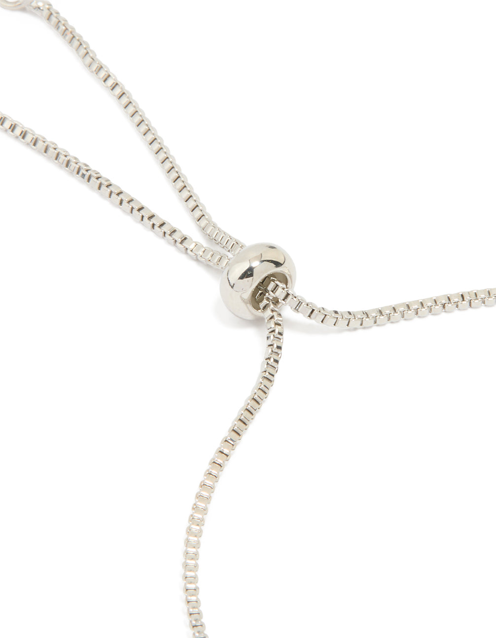 Silver Cubic Zirconia Double Snake Toggle Bracelet