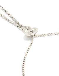 Silver Cubic Zirconia Toggle Bracelet - link has visual effect only