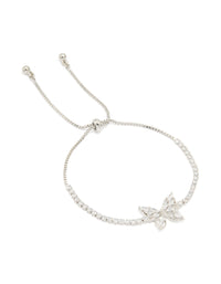 Silver Cubic Zirconia Butterfly Toggle Bracelet - link has visual effect only