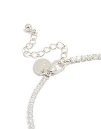 Silver Cubic Zirconia Tennis Anklet - link has visual effect only