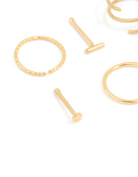 Surgical Steel Nose Stud & Ring Piercing Pack - link has visual effect only