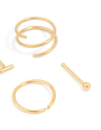 Surgical Steel Nose Stud & Ring Piercing Pack - link has visual effect only