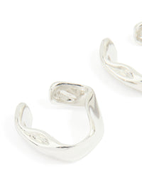 Silver Plated Single Molten Ear Cuff - link has visual effect only