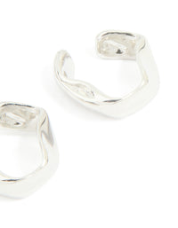 Silver Plated Single Molten Ear Cuff - link has visual effect only