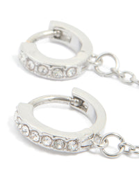 Surgical Steel Chain Double Piercing Clicker Earring - link has visual effect only