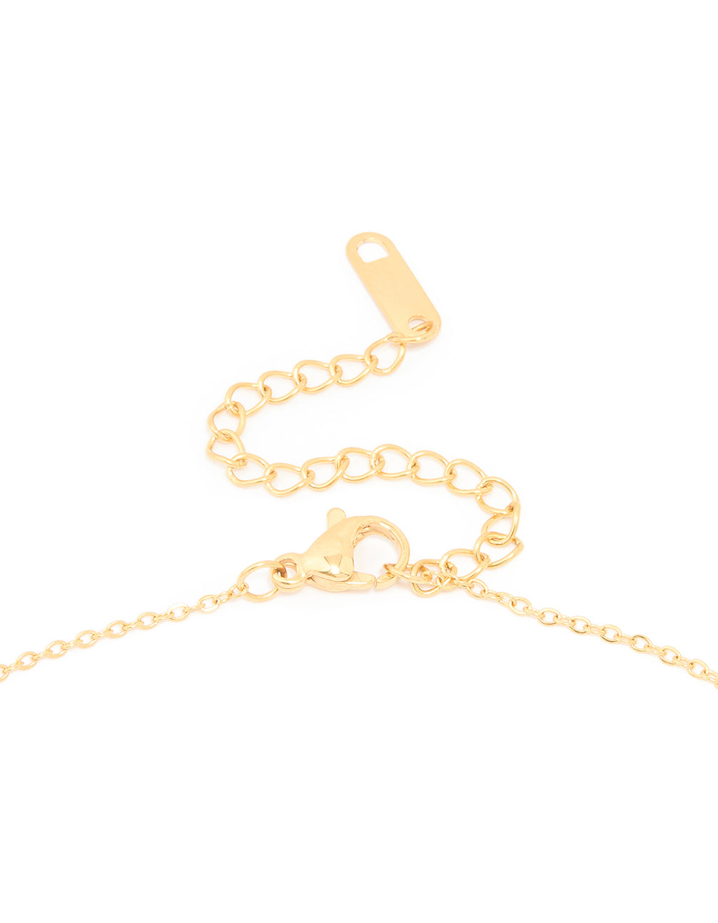 Waterproof Gold Plated Stainless Steel Dainty Circle Link Necklace