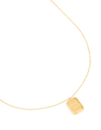 Waterproof Gold Plated Stainless Steel 'Good Luck' Pendant Necklace - link has visual effect only