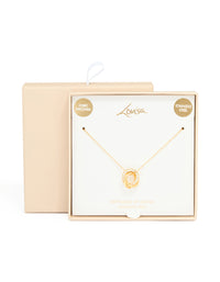 Waterproof Gold Plated Stainless Steel Tri Circle Link Necklace - link has visual effect only