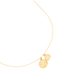 Waterproof Gold Plated Stainless Steel Compass Pendant Necklace - link has visual effect only