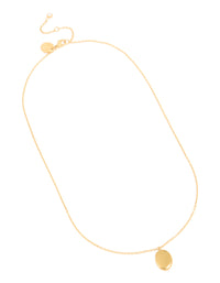 Waterproof Gold Plated Stainless Steel Pebble Engravable Pendant Necklace - link has visual effect only