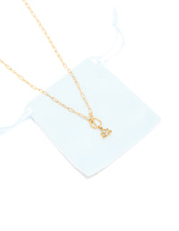 Waterproof Gold Plated Stainless Steel Lotus Flower T & O Necklace - link has visual effect only