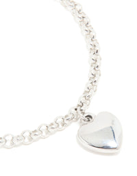 Waterproof Stainless Steel Chunky Heart T & O Bracelet - link has visual effect only