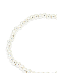Waterproof Stainless Steel Heart Pendant Stretch Bracelet - link has visual effect only