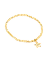 Waterproof Gold Plated Stainless Steel Star Stretch Bracelet - link has visual effect only
