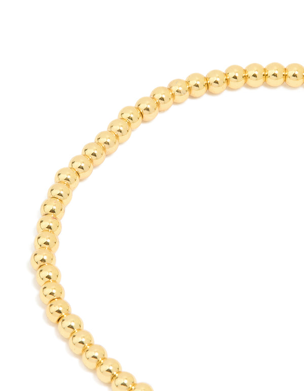 Waterproof Gold Plated Stainless Steel Hamsa Stretch Bracelet