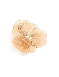 Gold Laser Cut Flower Brooch - link has visual effect only