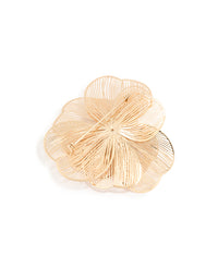 Gold Laser Cut Flower Brooch - link has visual effect only