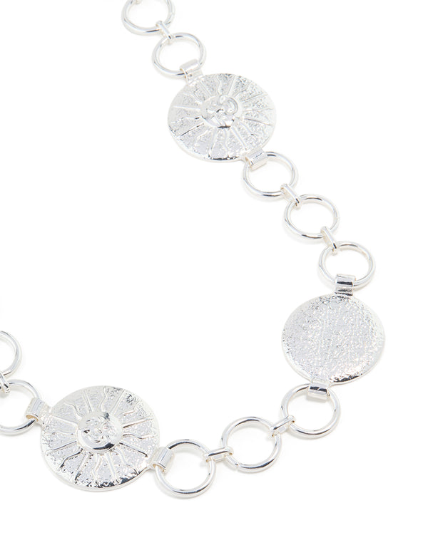 Silver Celestial Sun Linked Belt