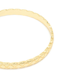 Gold Plated Crosshatch Bangle - link has visual effect only