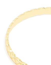 Gold Plated Crosshatch Bangle - link has visual effect only