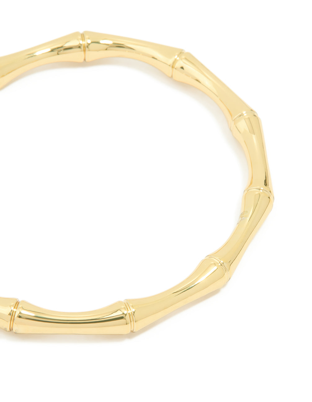 Gold Plated Bamboo Textured Wrist Cuff