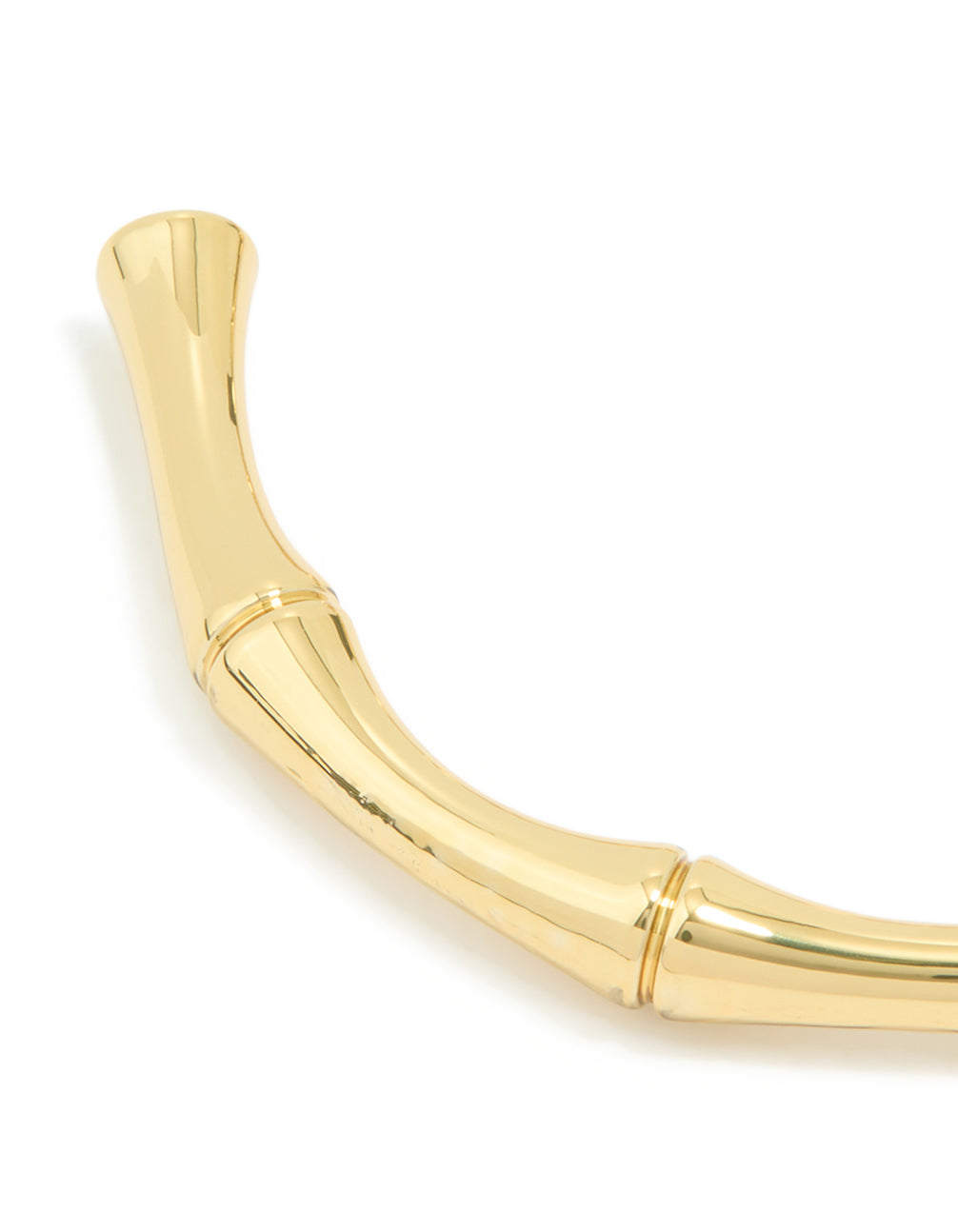 Gold Plated Bamboo Textured Wrist Cuff