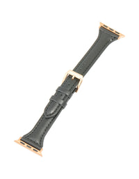 Rose Gold Black PU Leather Buckle Strap 38/40/41 mm - link has visual effect only