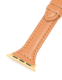 Gold Brown PU Leather Buckle Strap 38/40/41 mm - link has visual effect only