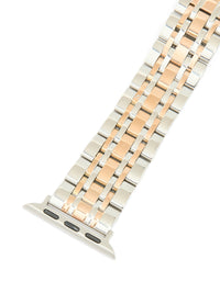 Mixed Metals Detailed Watch Strap 38/40/41 mm - link has visual effect only