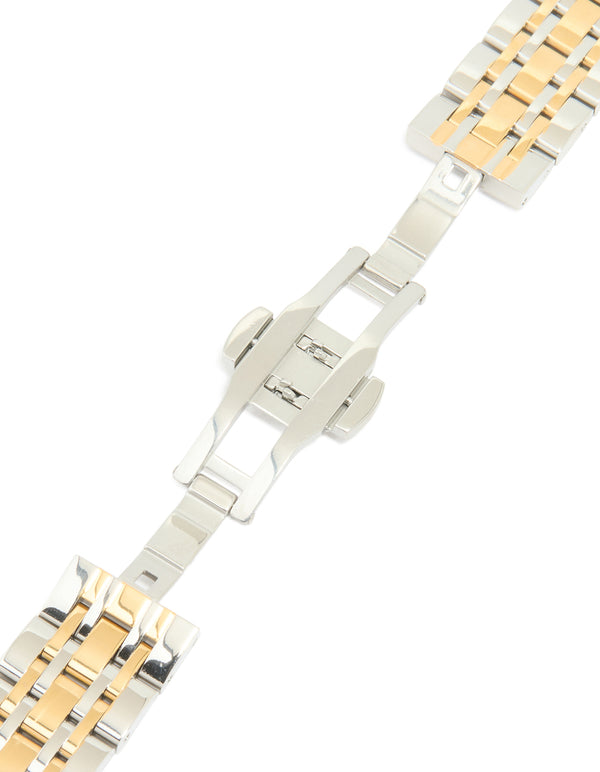Mixed Metals Detailed Watch Strap 38/40/41 mm