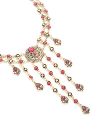 Antique Gold Red Drops Necklace - link has visual effect only