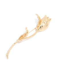 Gold Molten Large Floral Brooch - link has visual effect only