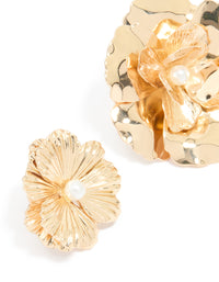 Gold Floral Brooches 3-Pack - link has visual effect only