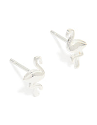 Sterling Silver Flamingo Stud Earrings - link has visual effect only