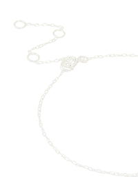 Sterling Silver Cubic Zirconia Bar Bracelet - link has visual effect only