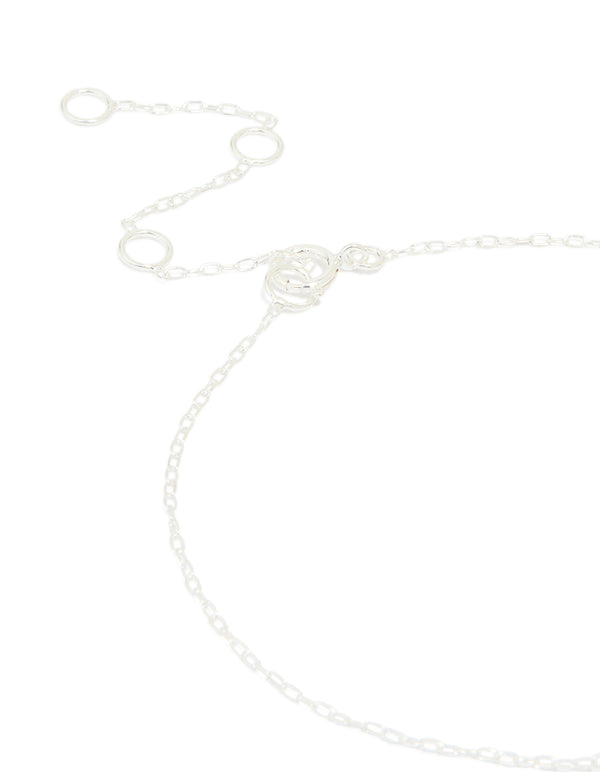 Sterling Silver Cubic Zirconia Bar Bracelet