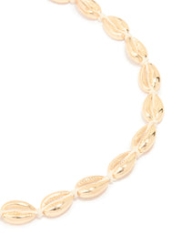 Gold Cowry Shell Short Necklace - link has visual effect only