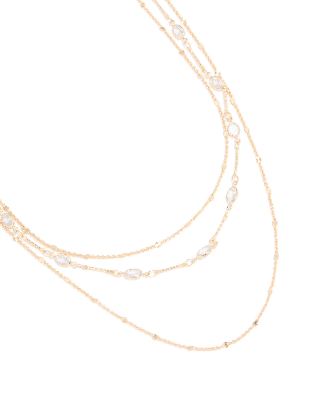 Gold Diamante Layered Waist Chain