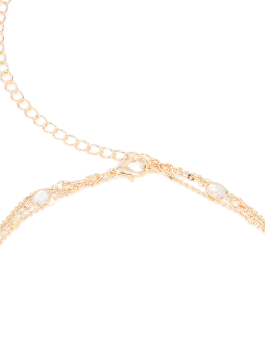 Gold Diamante Layered Waist Chain