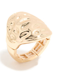 Gold Textured Oval Ring - link has visual effect only